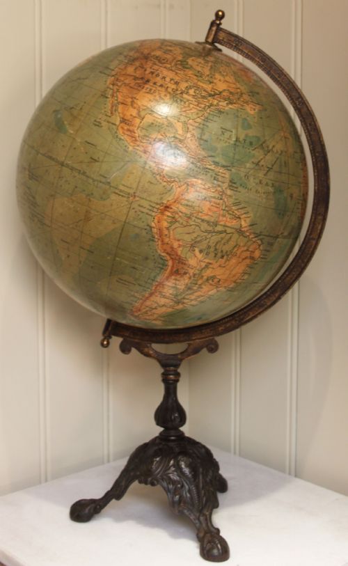 14" Terrestrial Globe on Stand (England, 1907 to 1910)
