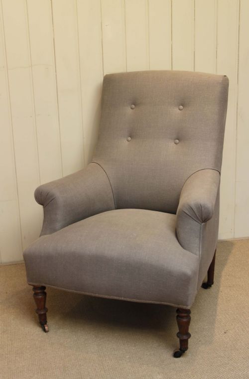 Late 19th Century Beechwood Framed Armchair