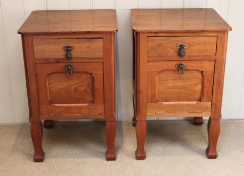 Pair of French Cherrywood Bedside Cabinets