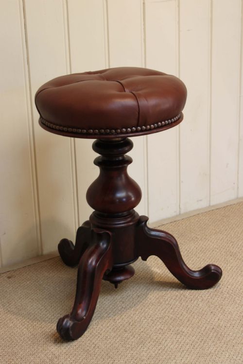 Mid Victorian Rosewood Revolving Piano Stool