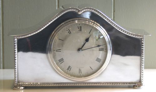 Silver Plated Mantel Clock