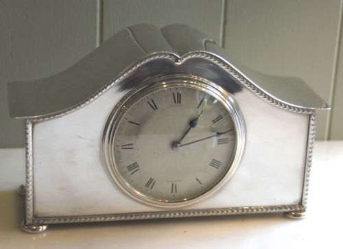 fig 1. Silver Plated Mantel Clock