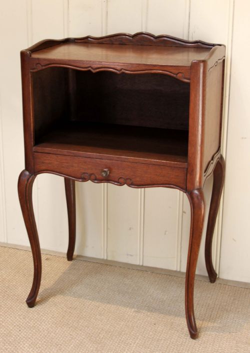 1920s Oak Open Bedside Cabinet