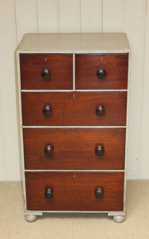 Victorian Mahogany and Painted Chest