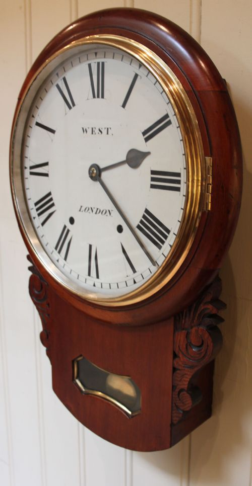 fig 1. Mahogany Drop Dial Wall Clock