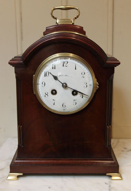 fig 1. Edwardian Mahogany Pad Top Mantel Clock