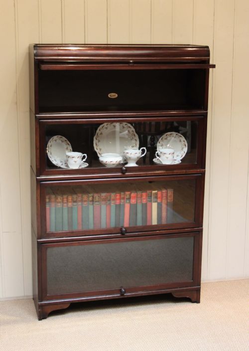 Mahogany Globe Wernicke Style Bookcase