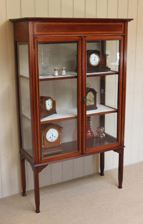 Edwardian Inlaid Display Cabinet