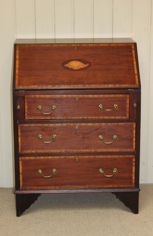 Edwardian Mahogany Inlaid Bureau