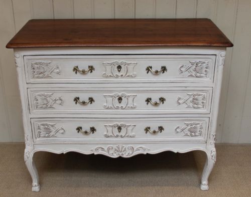 French Painted Oak Chest of Drawers
