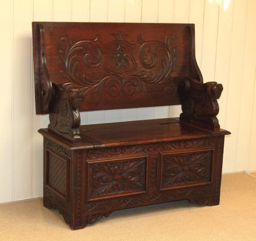 Solid Oak Monks Bench