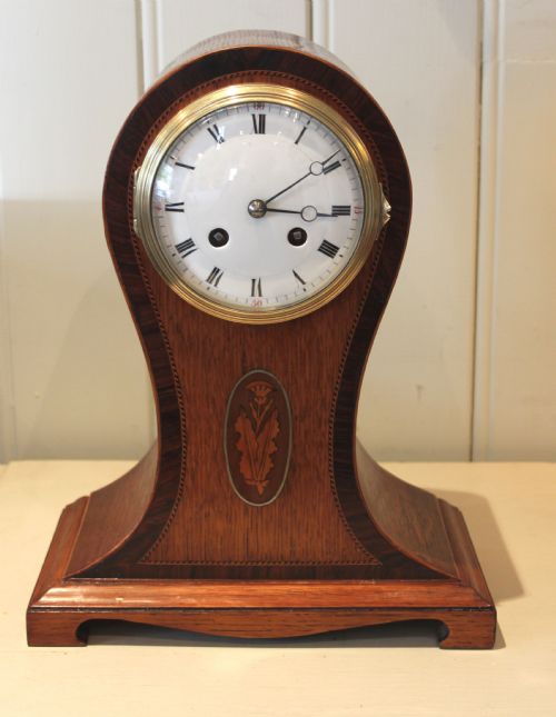 fig 1. Scottish Oak and Inlay Balloon Clock