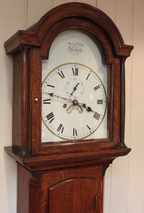 fig 1. Small Oak 8 day Longcase Clock