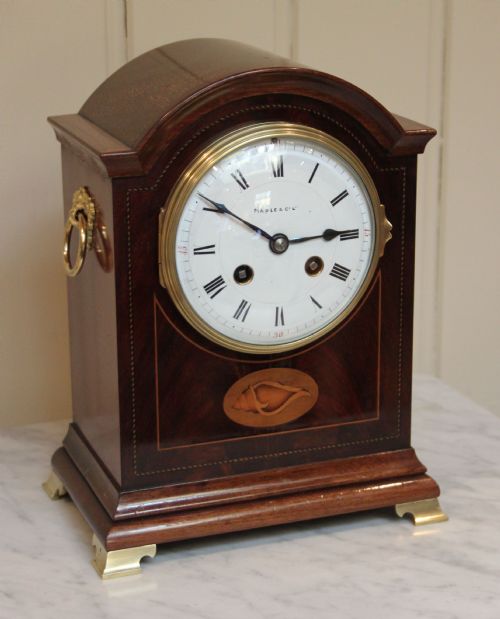 Fine Small Striking Mahogany Mantel Clock