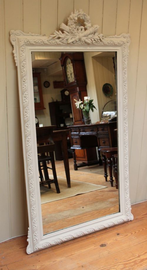 Large French Painted Mirror