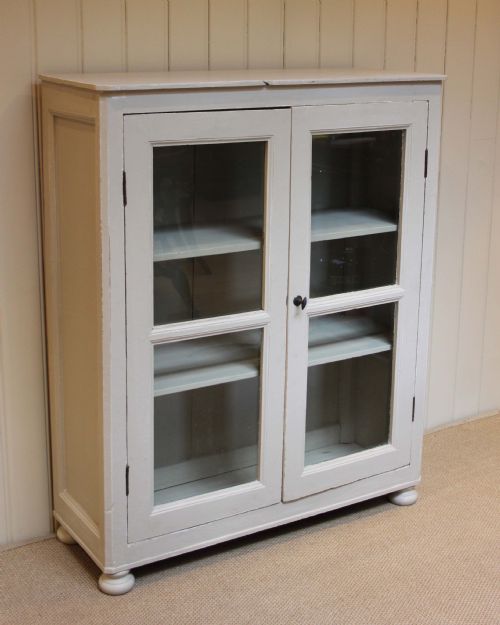 French Painted Two Door Glazed Cabinet