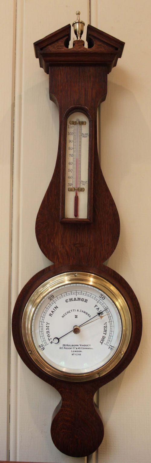 Negretti & Zamra Oak Banjo Barometer