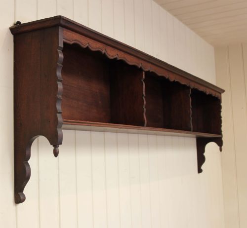 Oak Three Section Wall Shelf