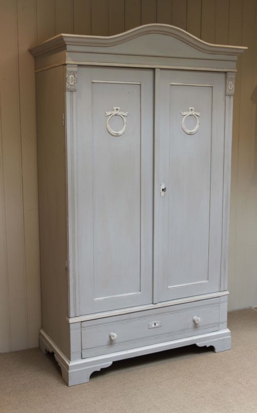 Late 19th Century Continental Two Door Painted Wardrobe