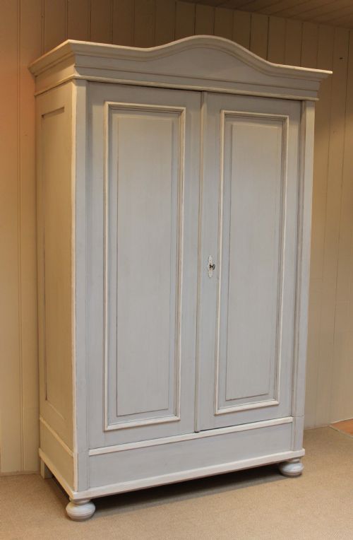 Large Continental Painted Pine Wardrobe