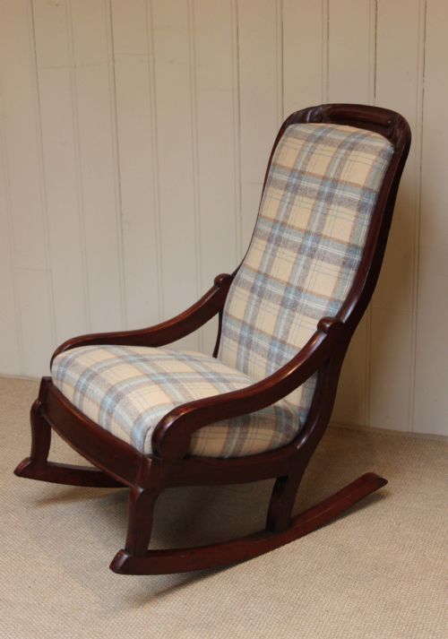 Late Victorian Upholstered Rocking Chair