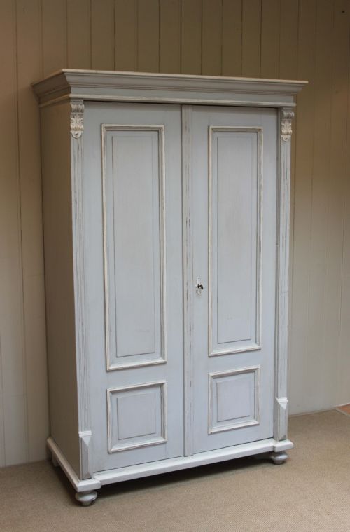 fig 1. Late 19th Century Painted Pine Two Door Wardrobe