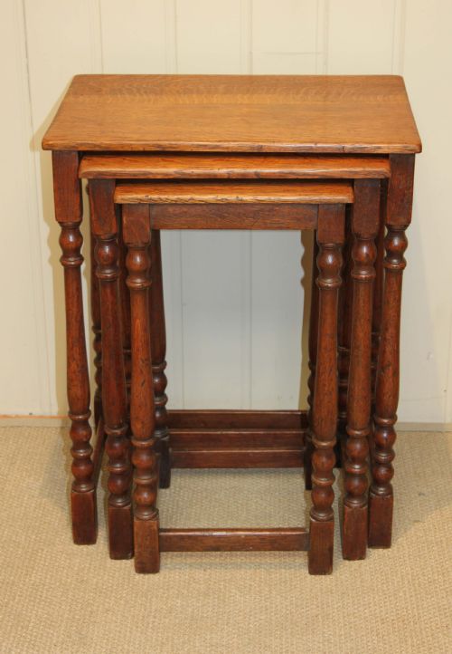 Solid Oak Nest of Tables