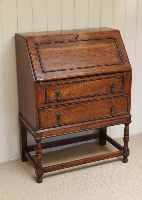 Solid Oak Fall Front Bureau