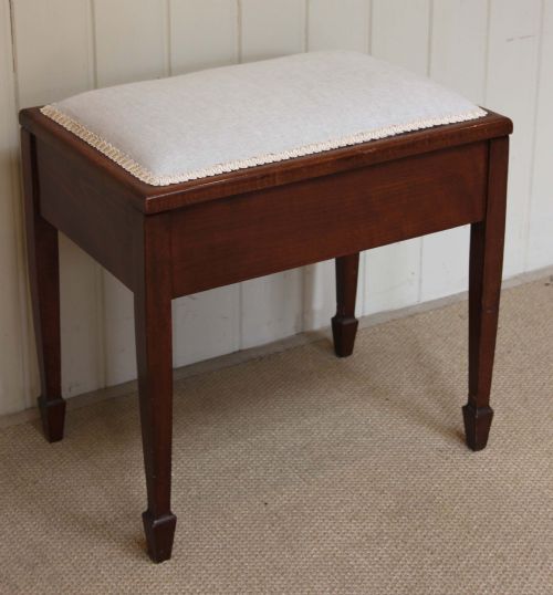 1920s Mahogany Piano Stool