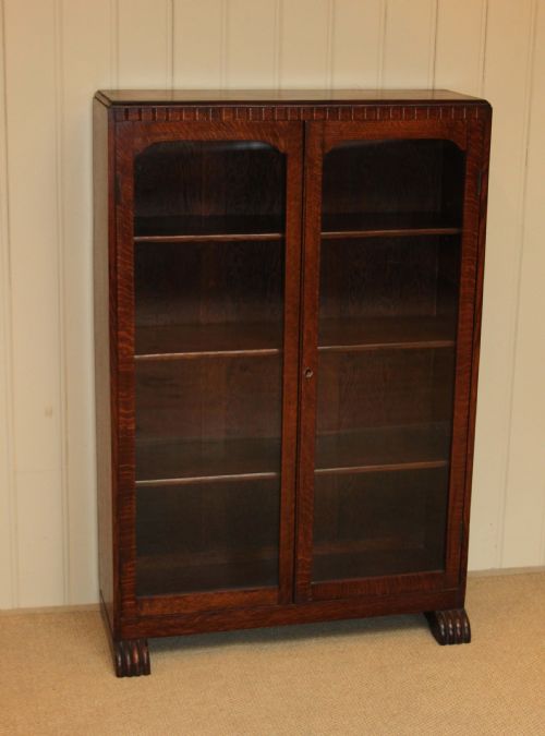 Oak Glazed Bookcase
