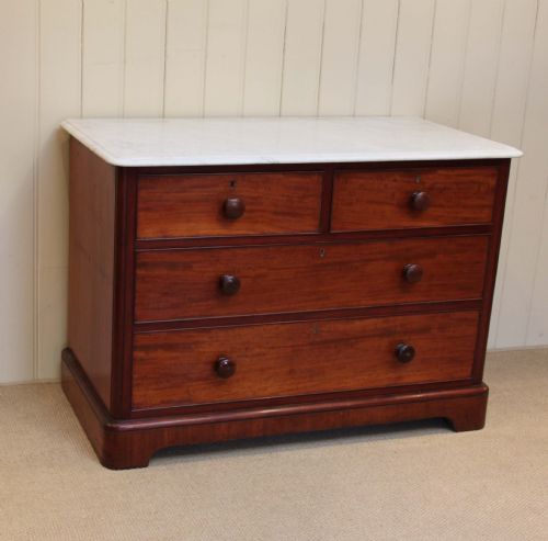 Victorian Mahogany Marble Top Chest