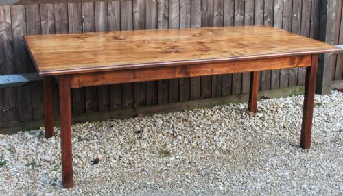 Large French Poplar Farmhouse Table