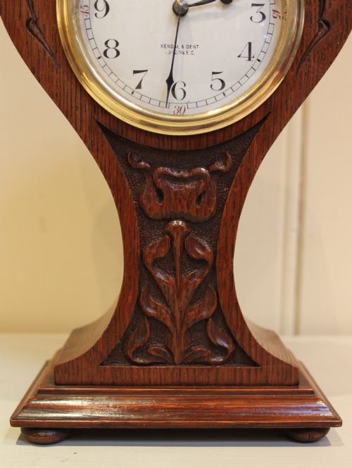 fig 1. Solid Oak Art Nouveau Balloon Clock