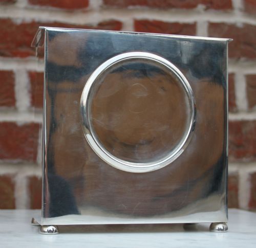 fig 1. Edwardian Silver Plated Timepiece mantel Clock