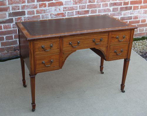Edwardian Satinwood Writing Table