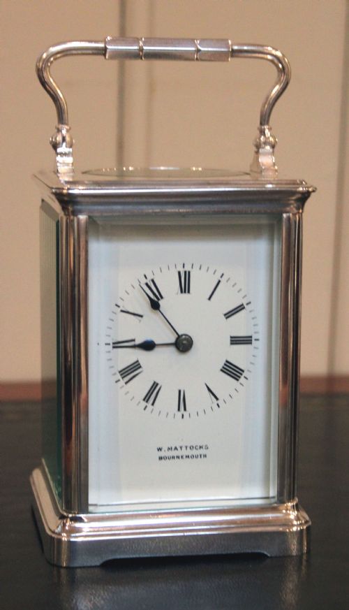 Silver Plated Striking Carriage Clock