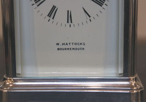 fig 1. Silver Plated Striking Carriage Clock