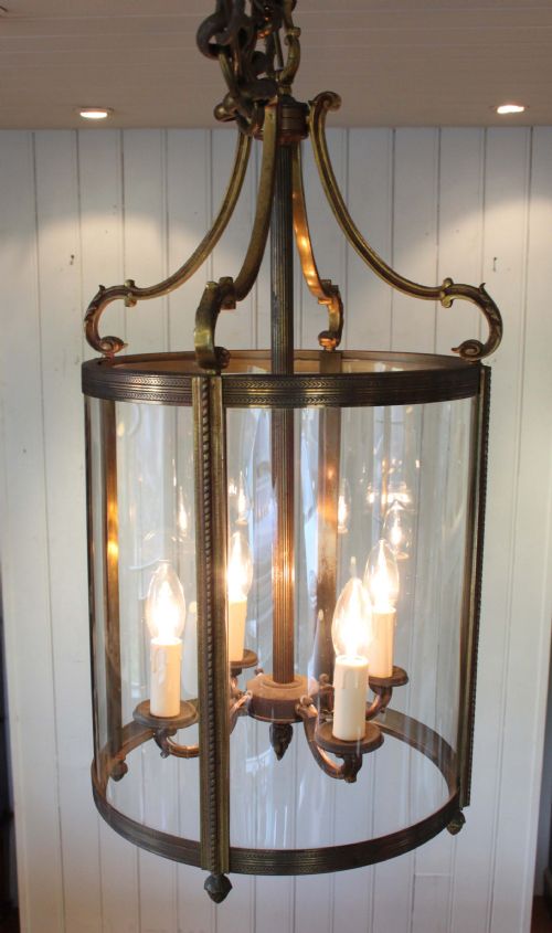 French Gilded Four Branch Lantern