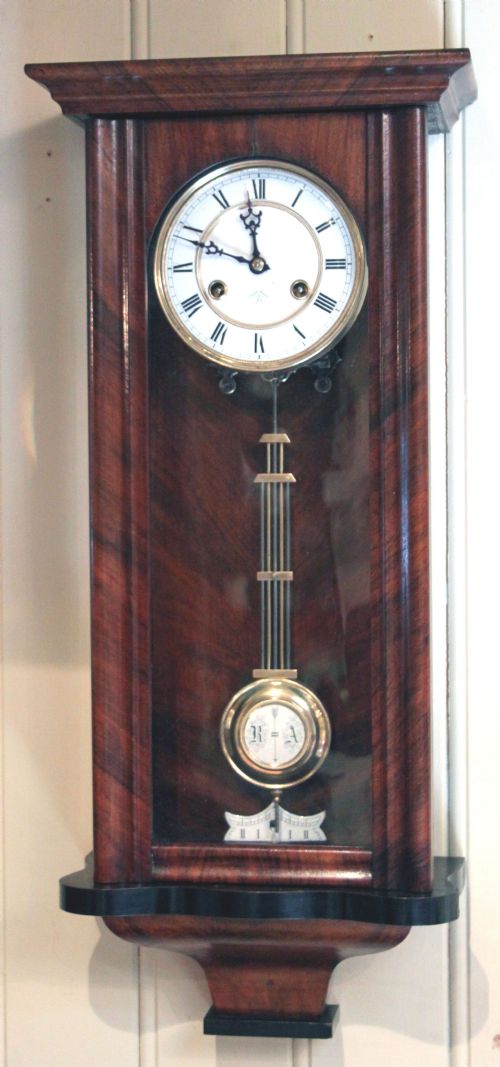 Walnut Striking "Regulator" Wall Clock