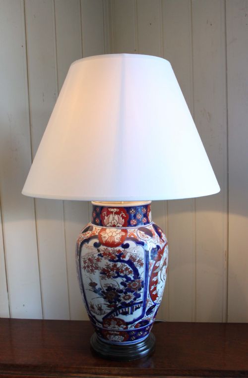 1920s Imari Vase Converted Into a Table Lamp