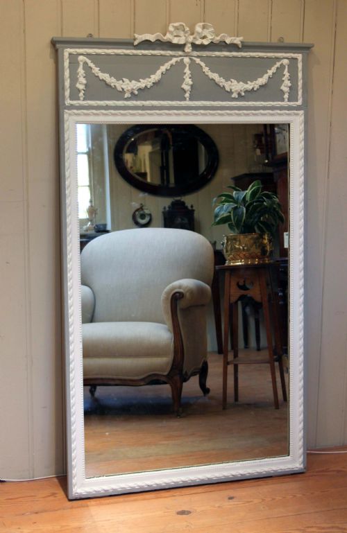 Large French Painted Mirror