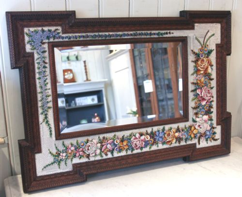 fig 1. Walnut and Micro Mosaic Mirror