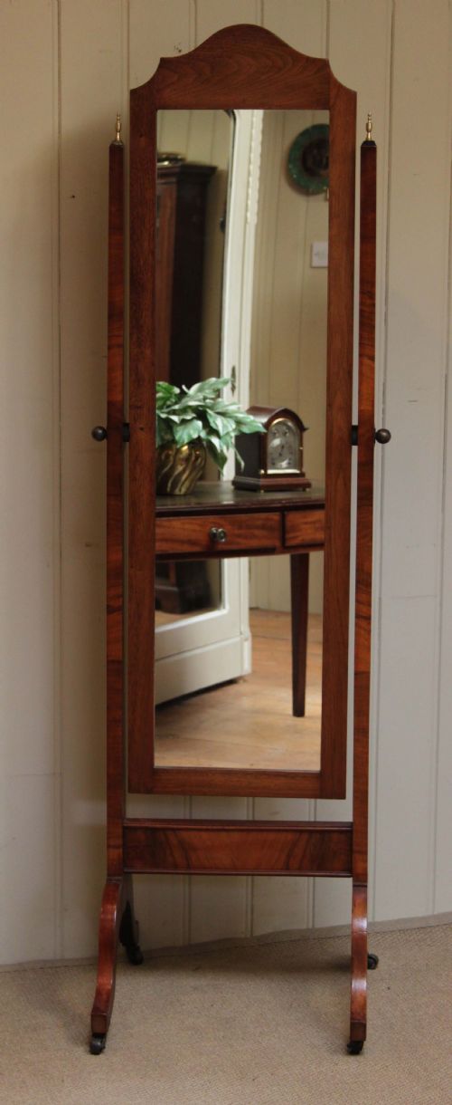 Walnut Cheval Mirror