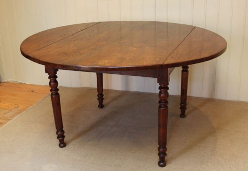 Large Solid Oak Round Table