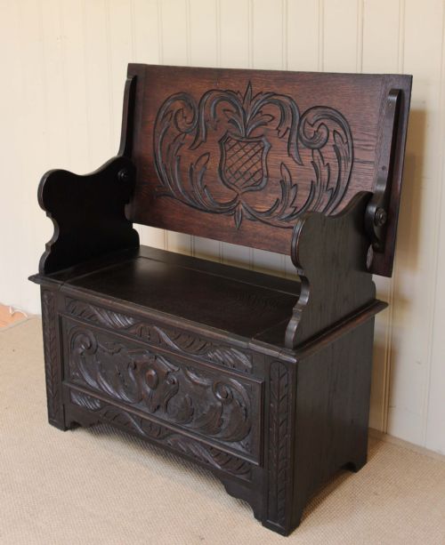 Solid Dark Oak Monks Bench