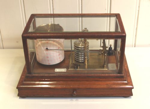 Oak Case Barograph with Drawer