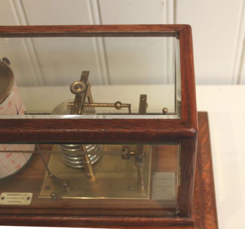 fig 1. Oak Case Barograph With Drawer