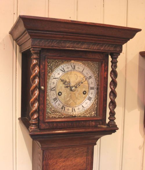 Slender Oak Grandmother Clock