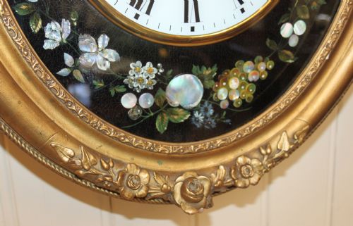 fig 1. Unusual Oval Vineyard Wall Clock