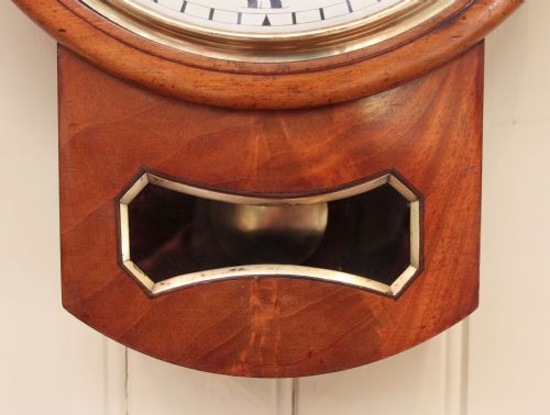 fig 1. East End Mahogany Drop Dial Fusee Wall Clock
